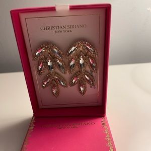 Christian Siriano Glam Gold and Diamond Earrings